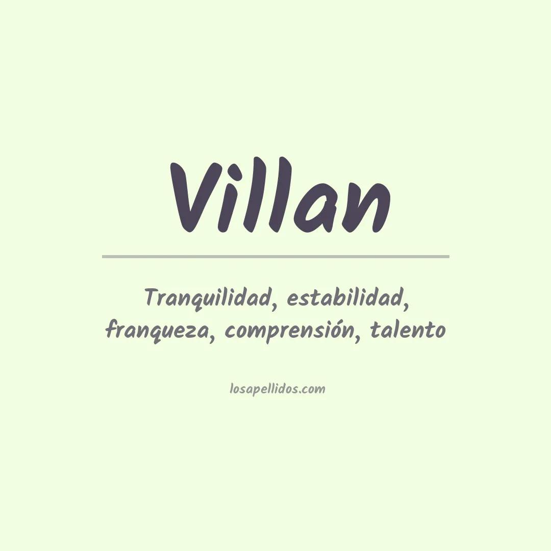Apellido Villan