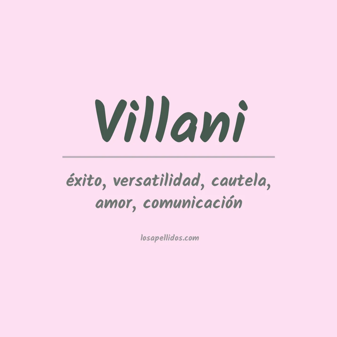 Apellido Villani