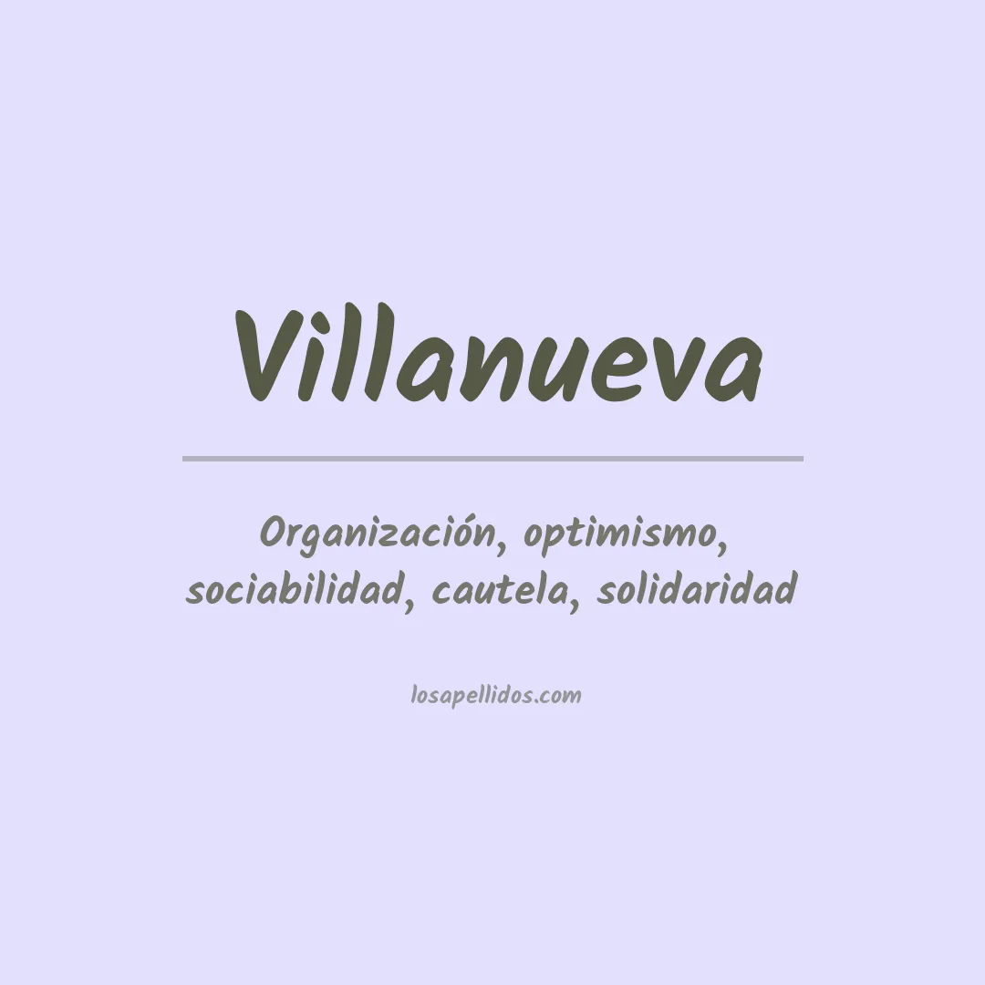 Apellido Villanueva