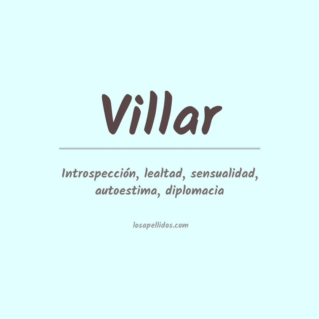 Apellido Villar