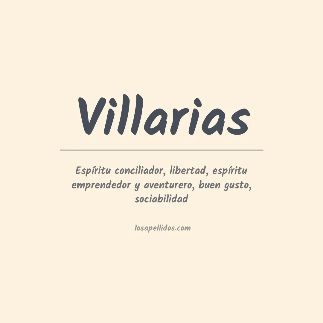 Apellido Villarias
