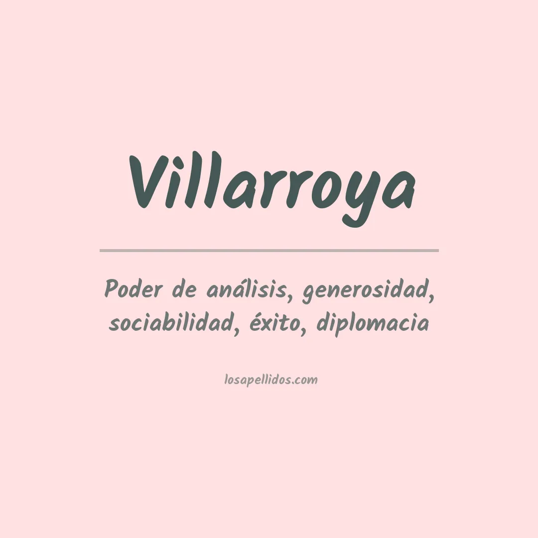 Apellido Villarroya