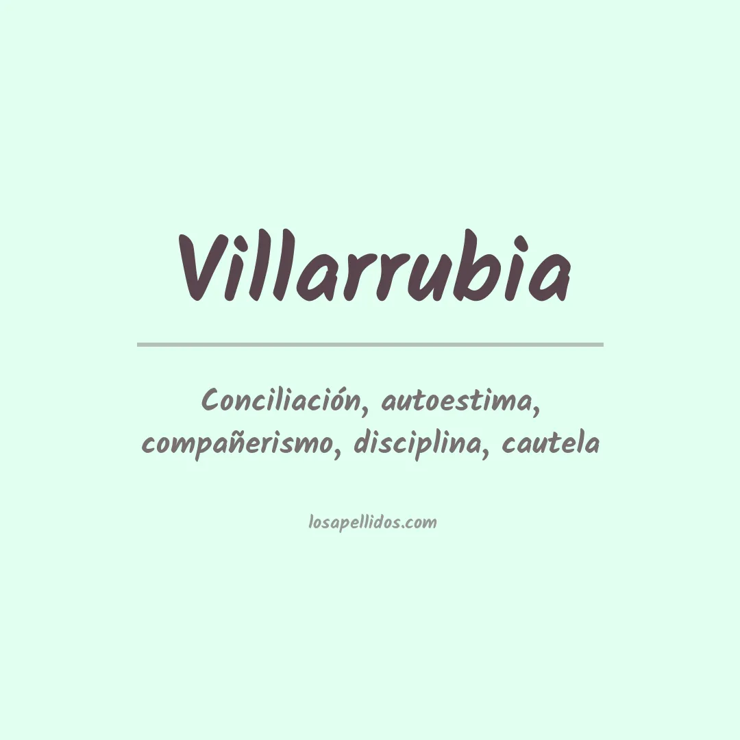 Significado del Apellido Villarrubia