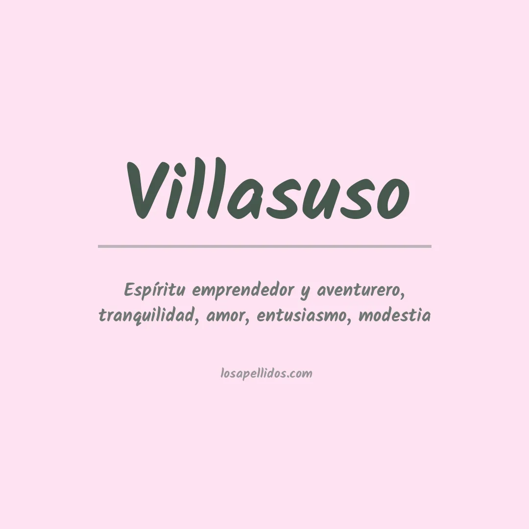 Significado del Apellido Villasuso