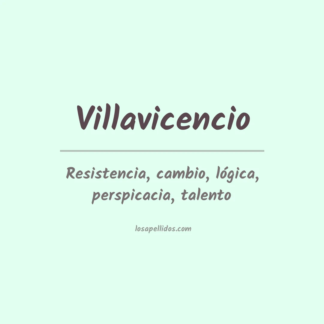 Apellido Villavicencio