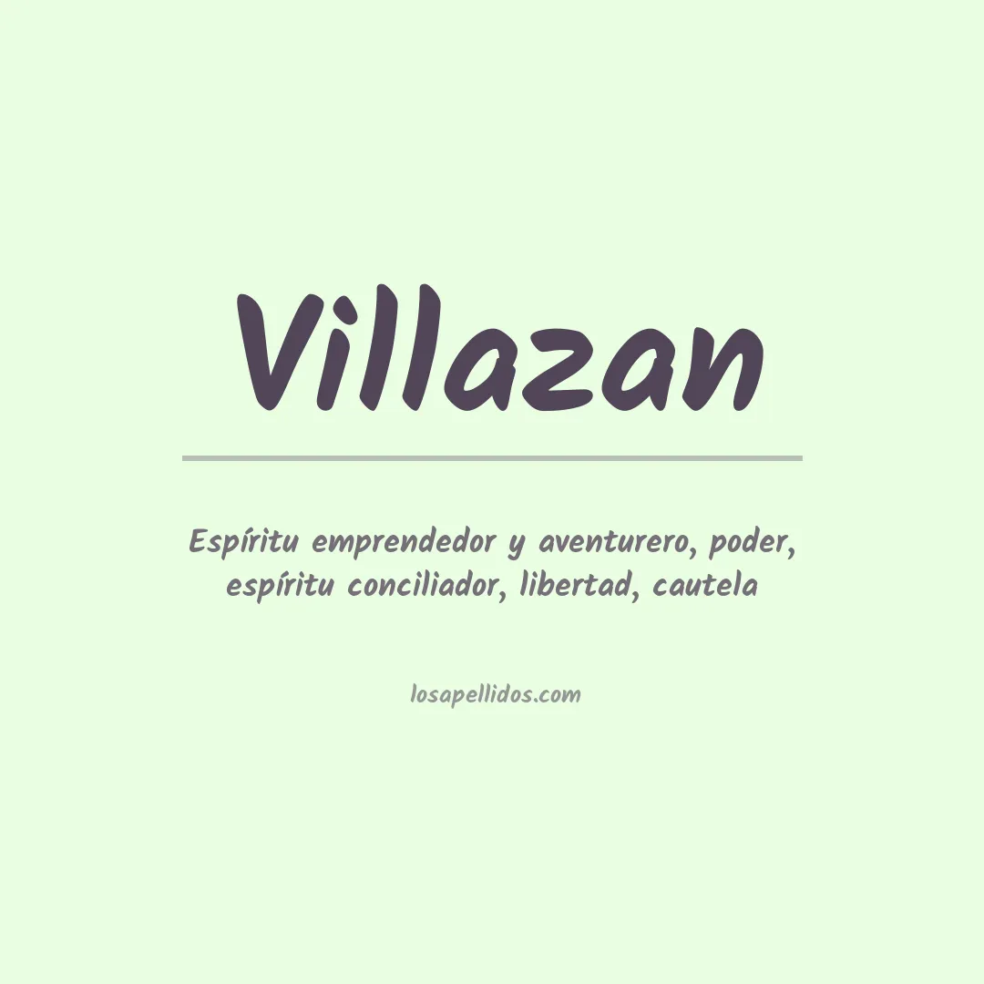 Significado del Apellido Villazan