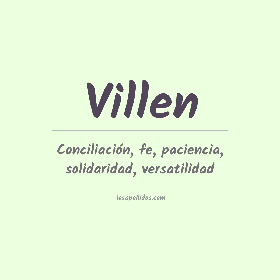 Apellido Villen