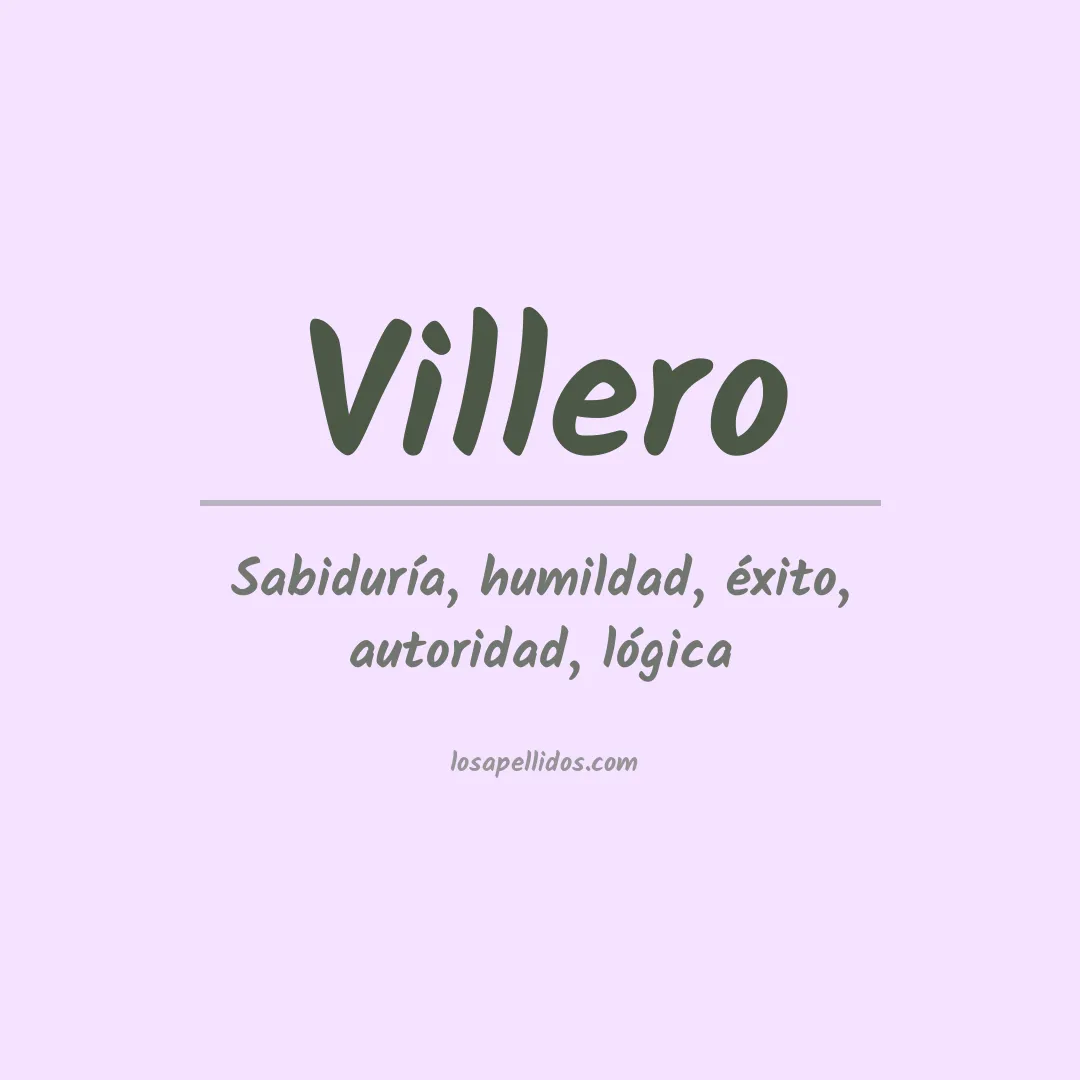 Apellido Villero