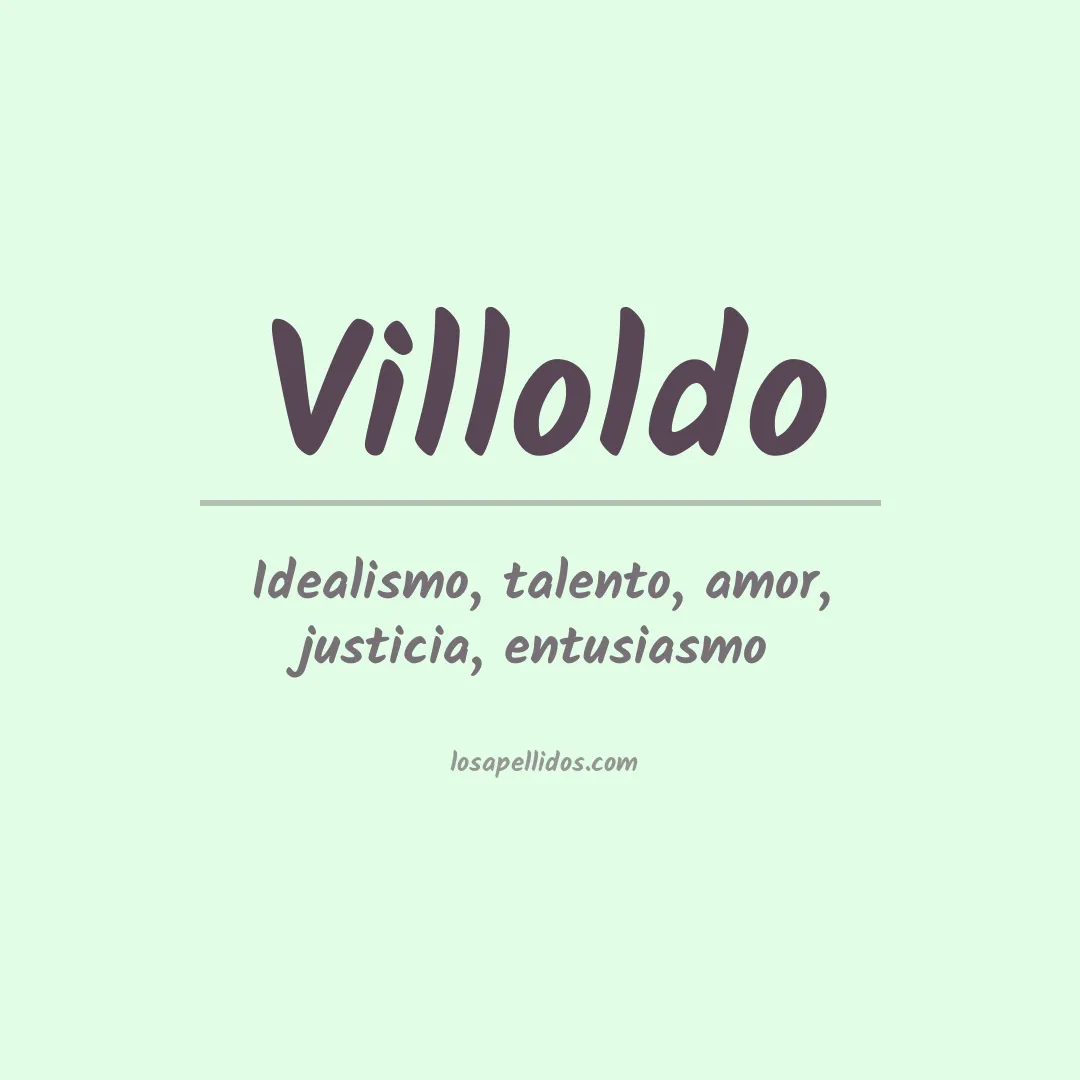 Significado del Apellido Villoldo