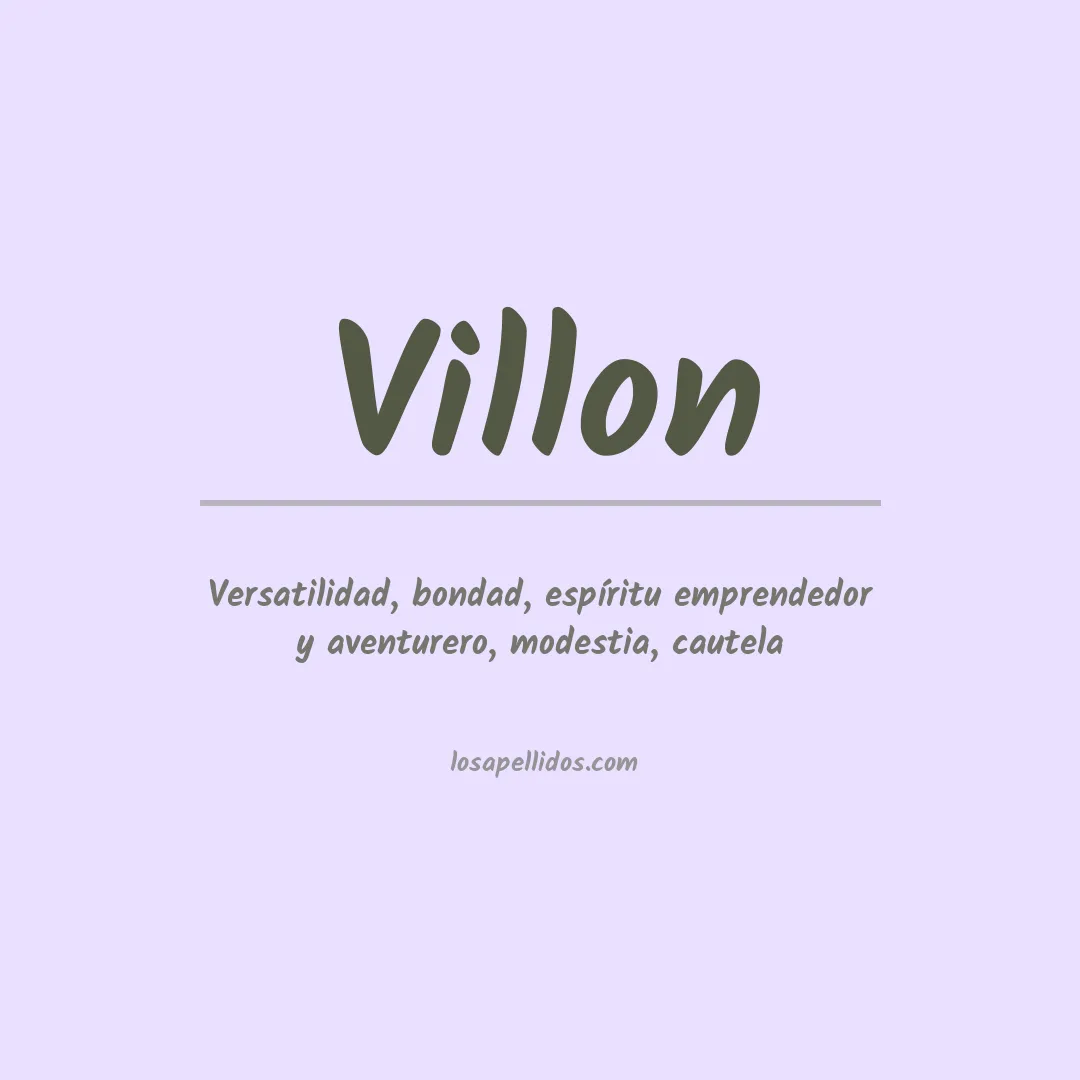 Apellido Villón