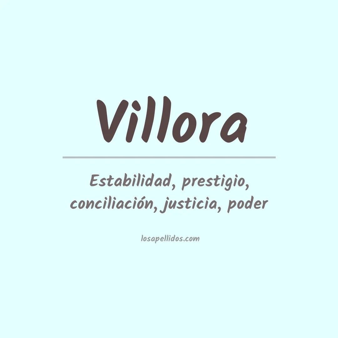 Apellido Villora