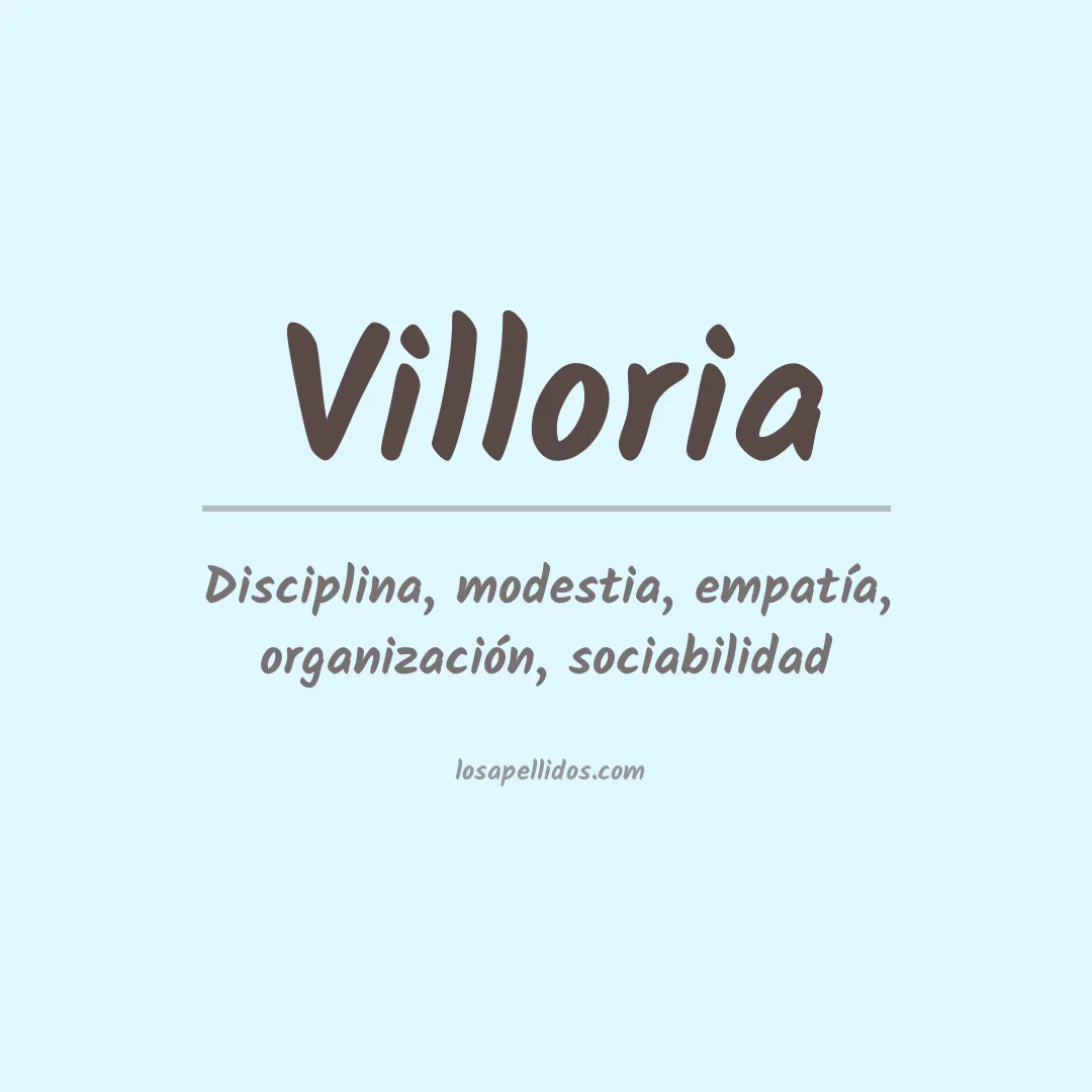 Apellido Villoria