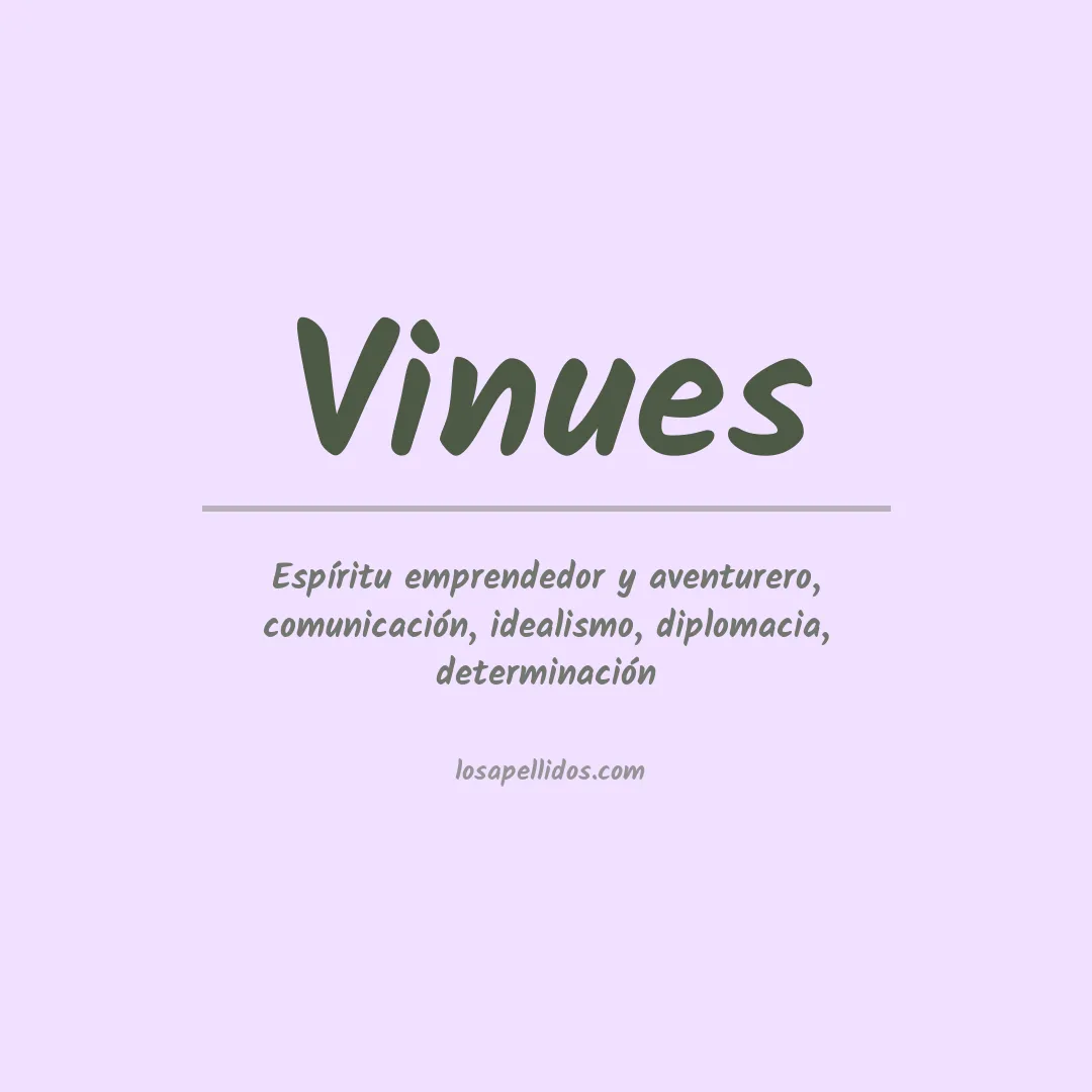 Significado del Apellido Vinues
