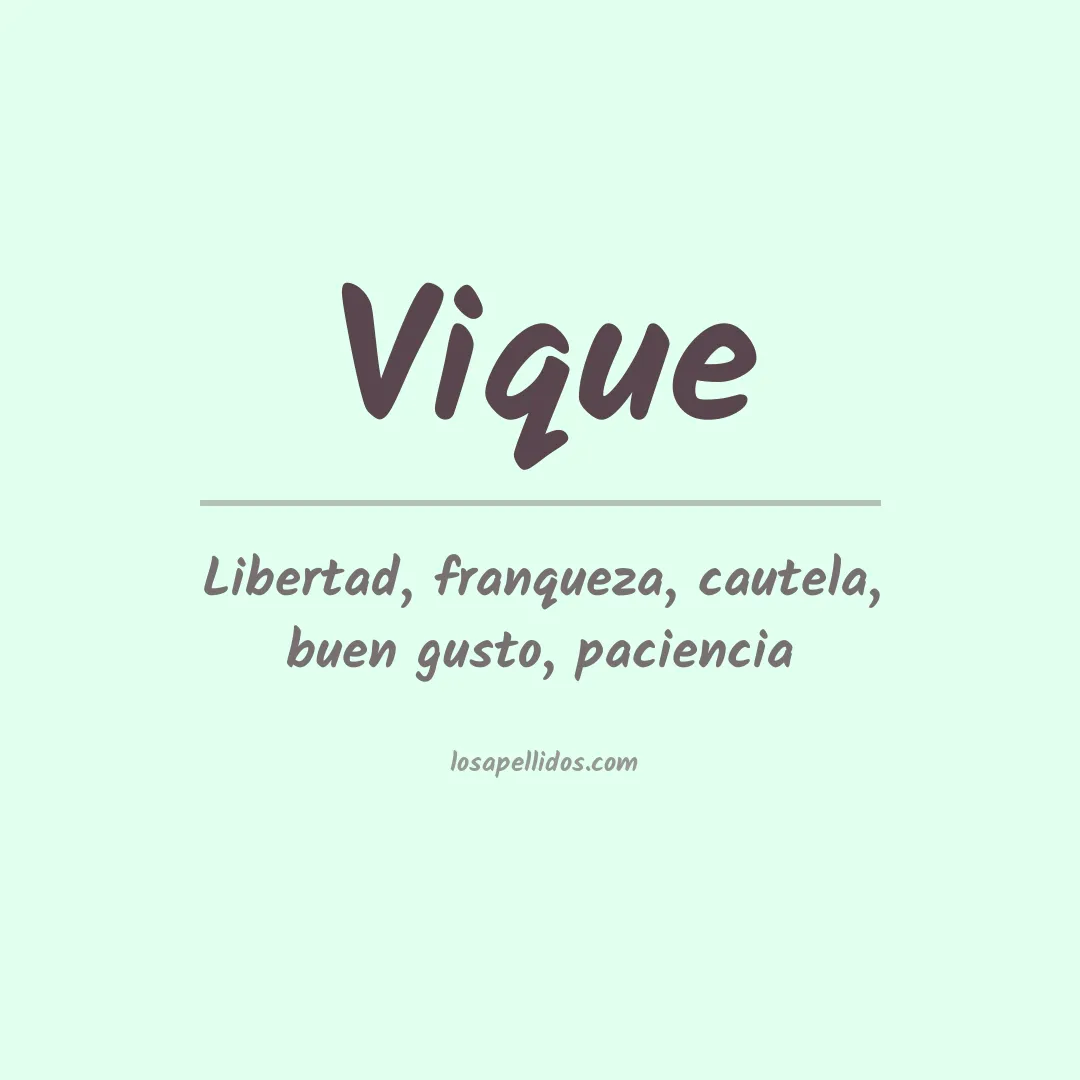 Apellido Vique