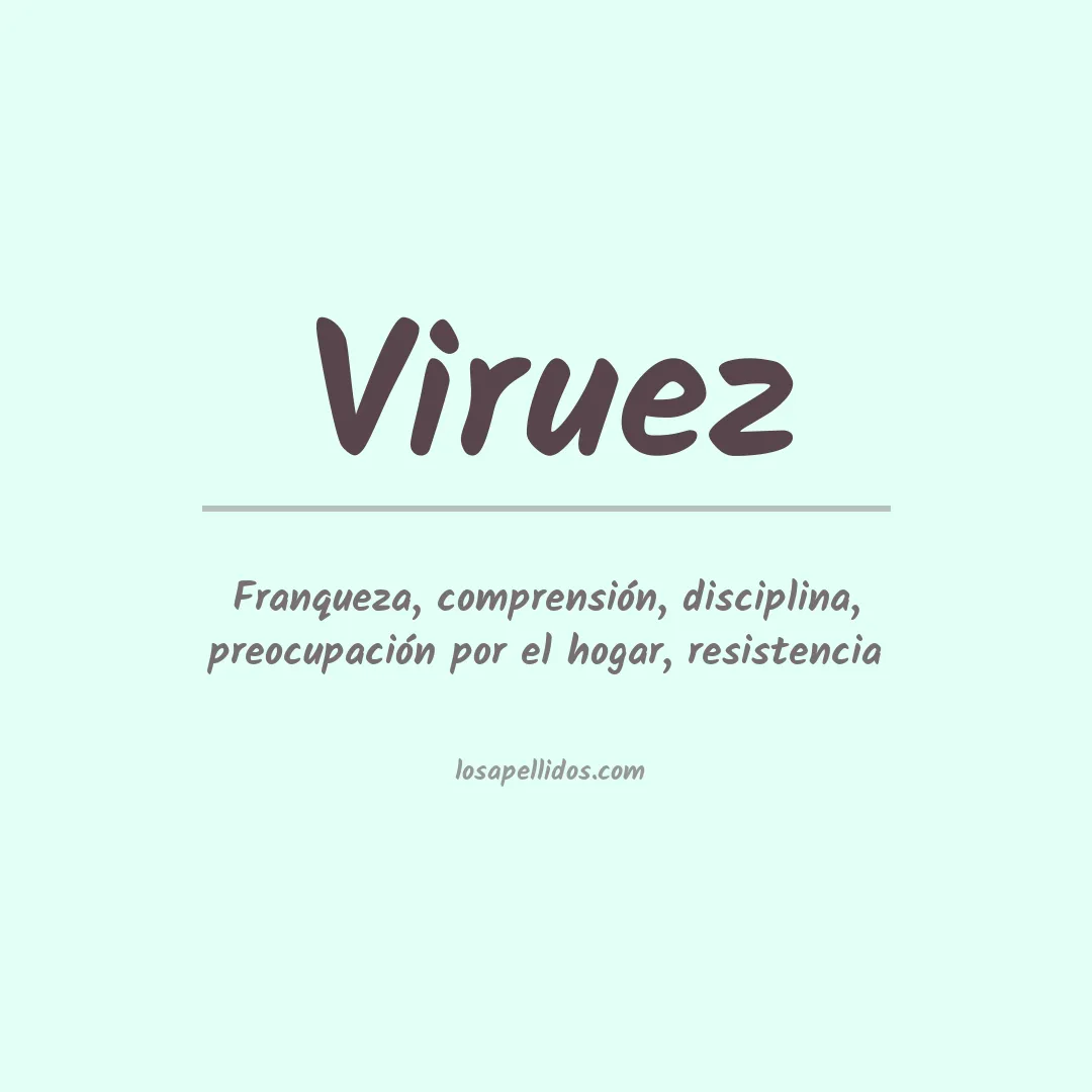 Significado del Apellido Viruez