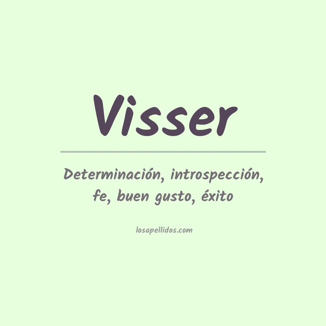 Apellido Visser