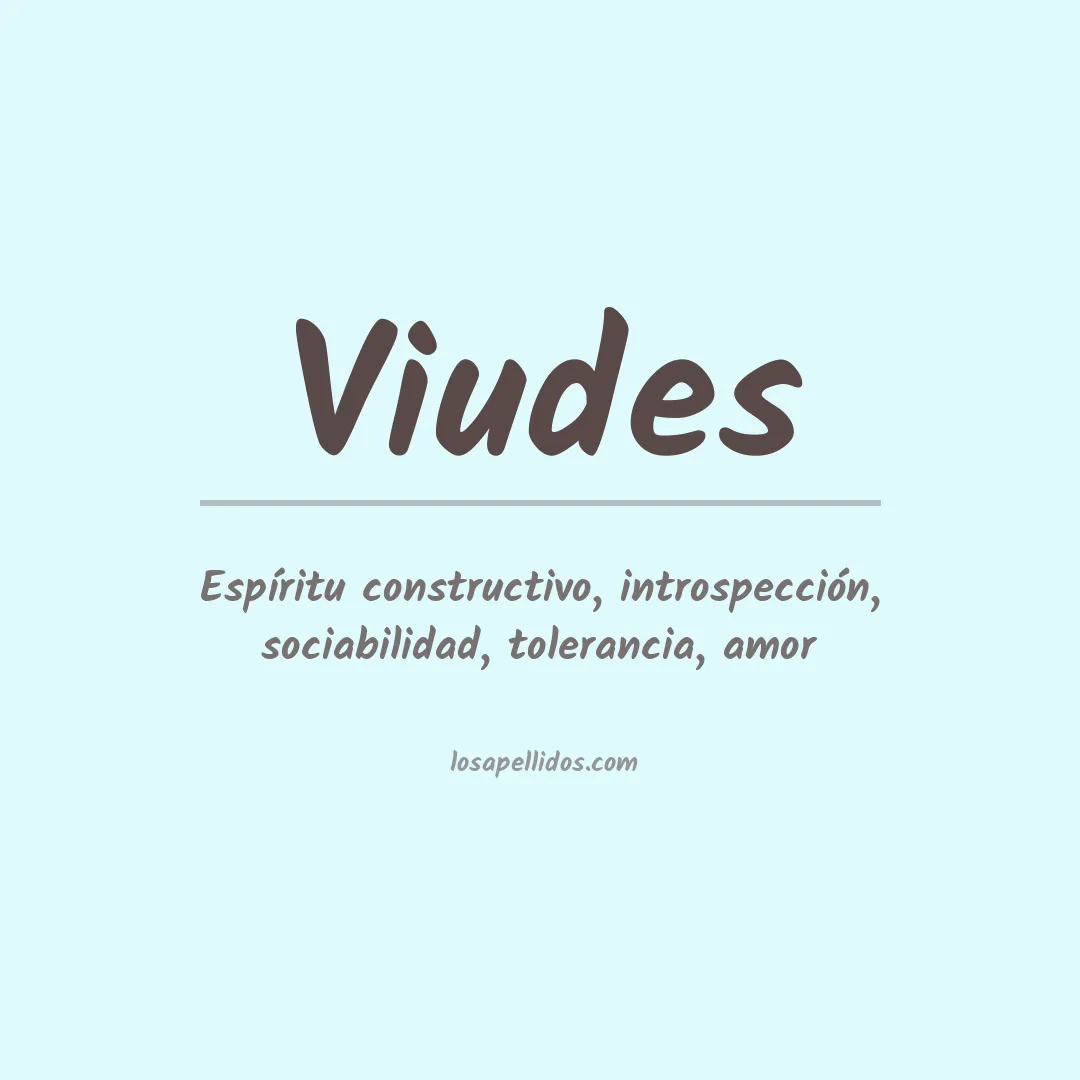 Apellido Viudes
