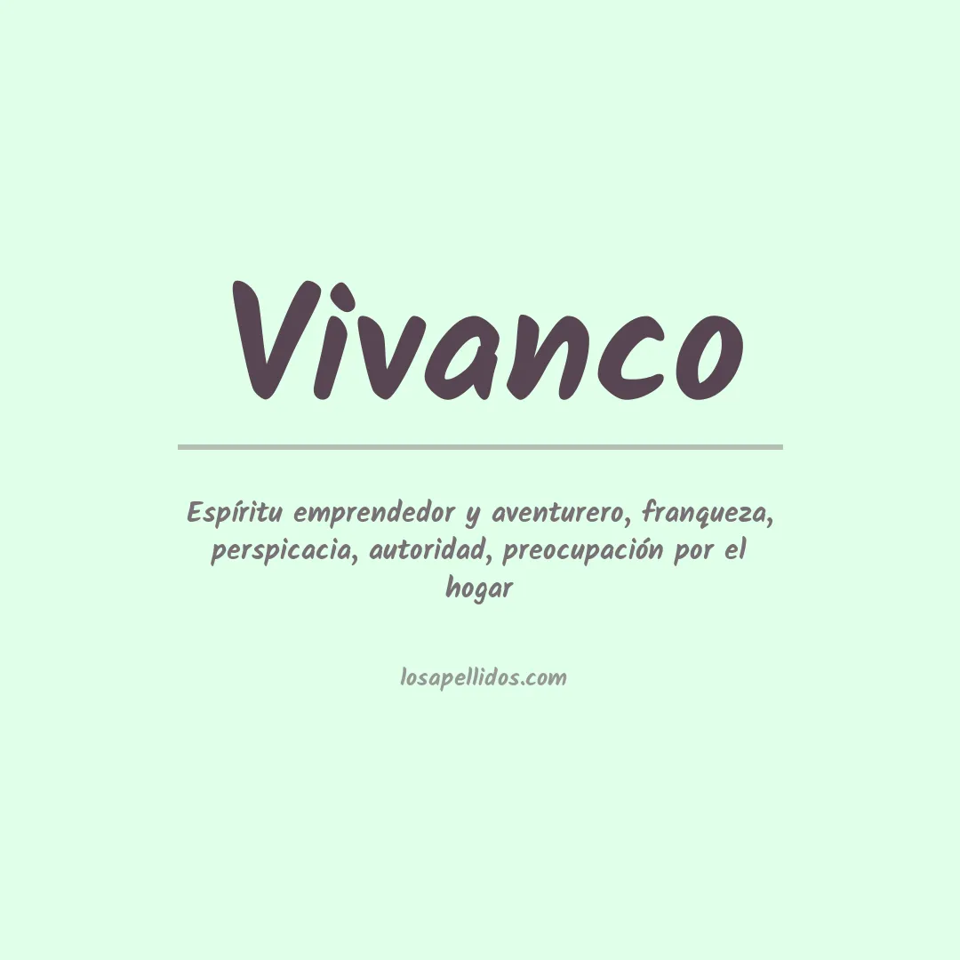 Apellido Vivanco