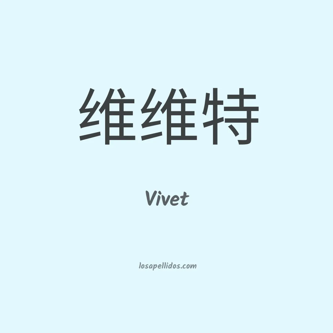 Vivet en chino