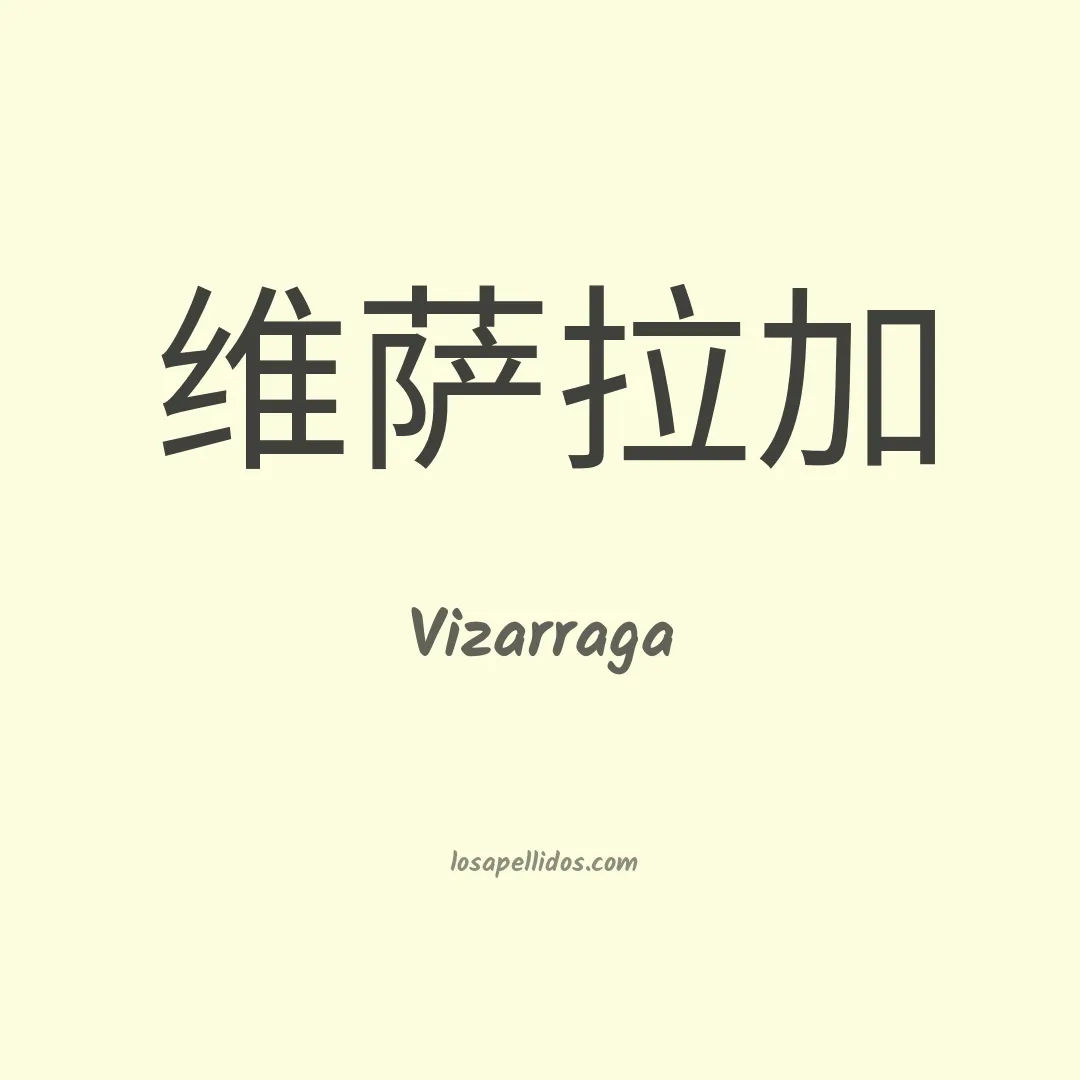 Vizarraga en chino
