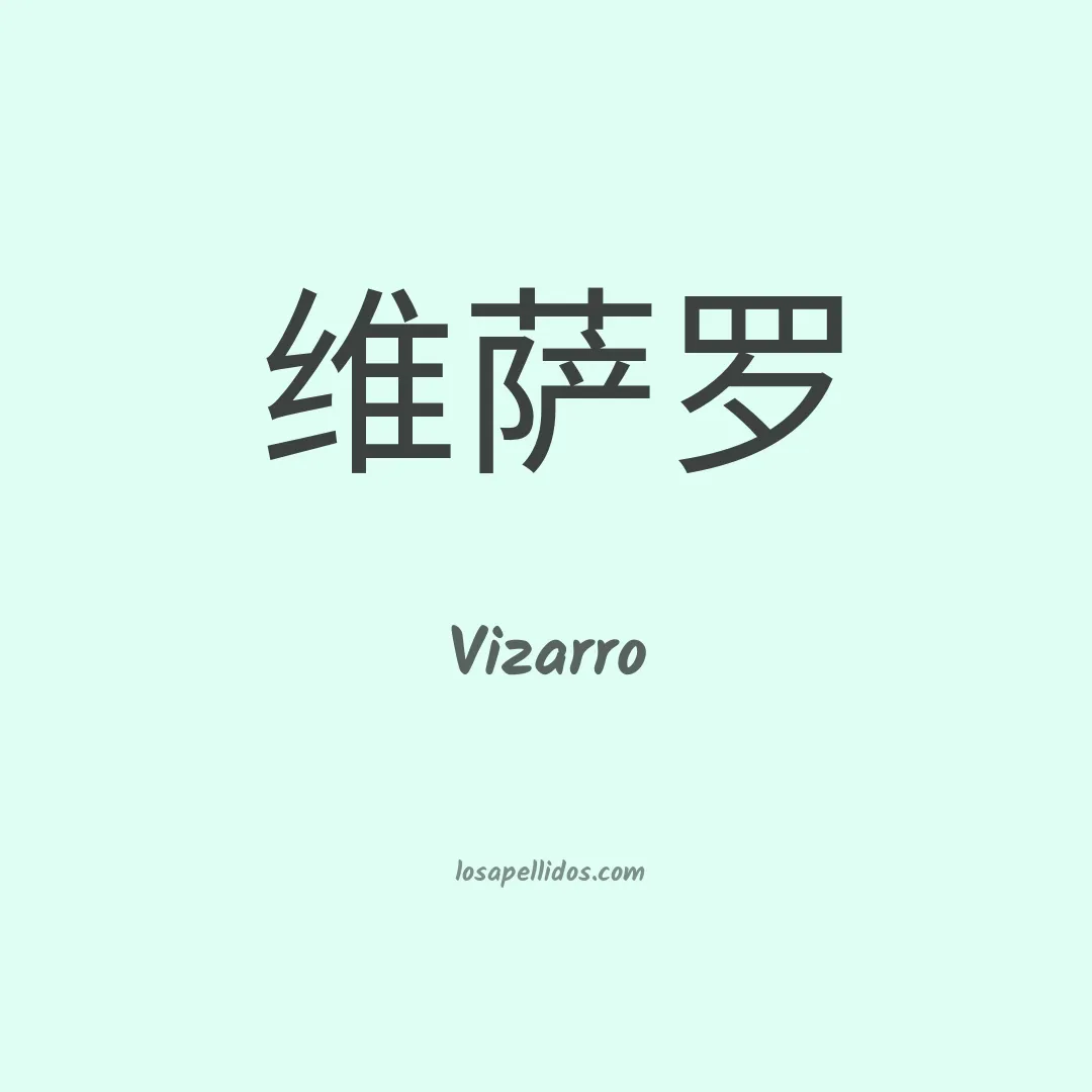 Vizarro en chino