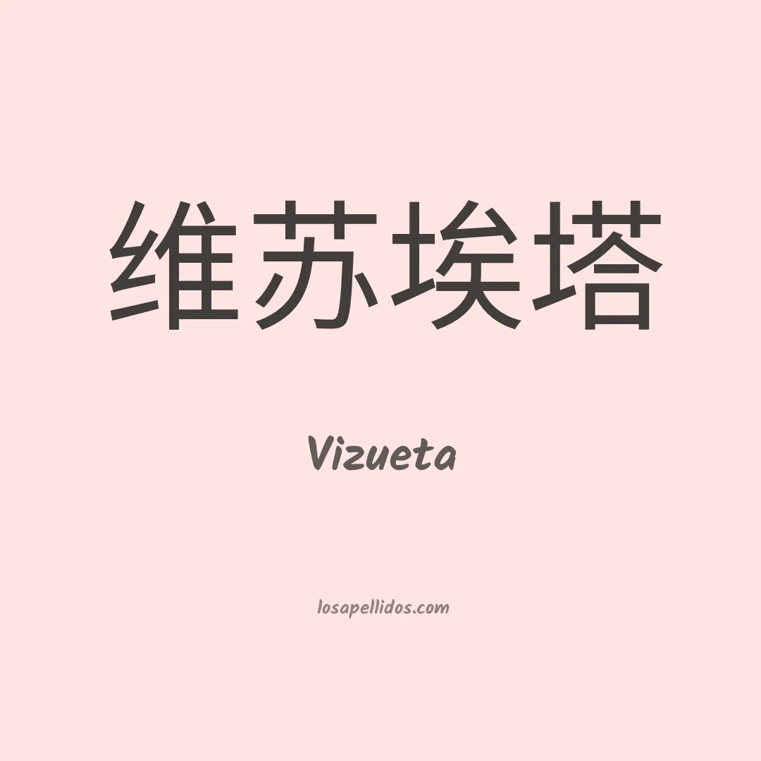 Vizueta en chino