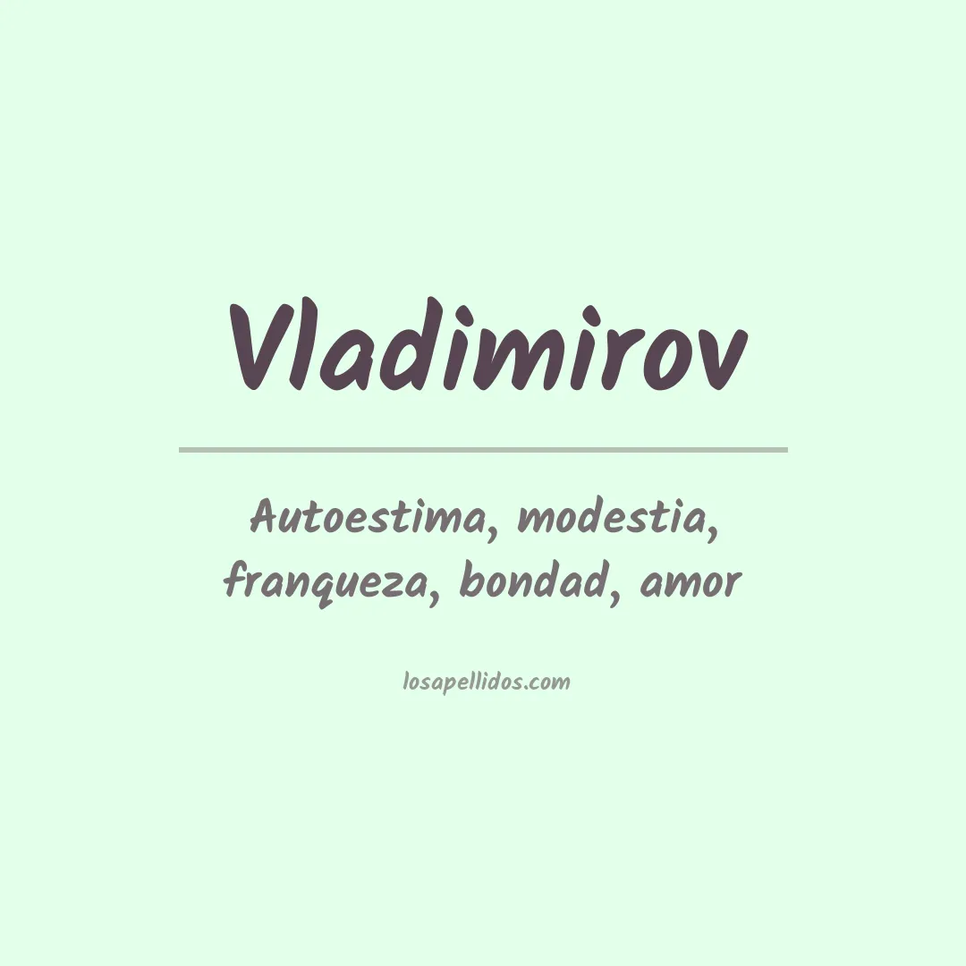 Apellido Vladimirov