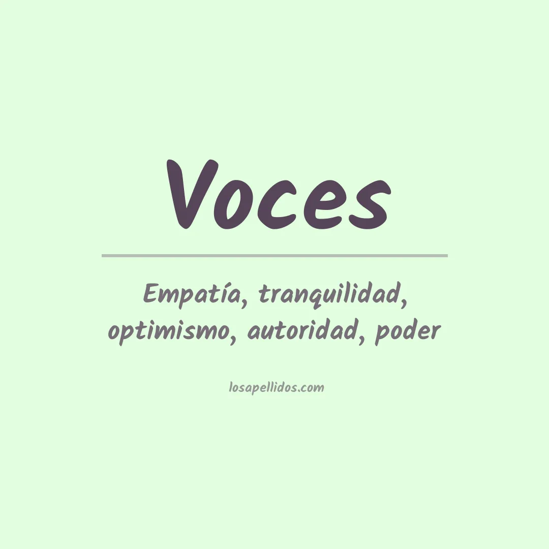 Apellido Voces