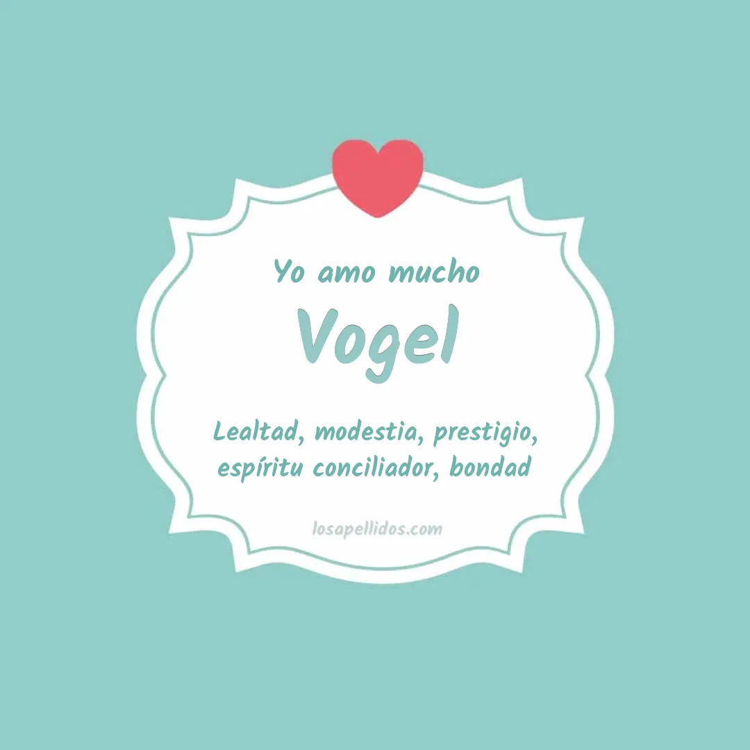 Yo amo mucho Vogel