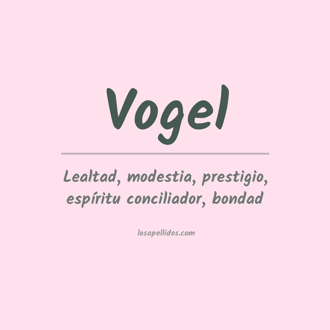 Apellido Vogel