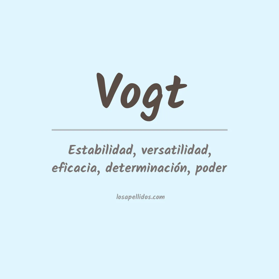 Apellido Vogt