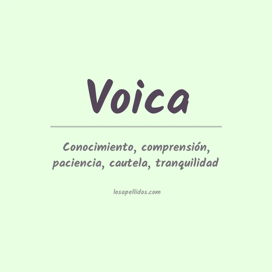 Apellido Voica