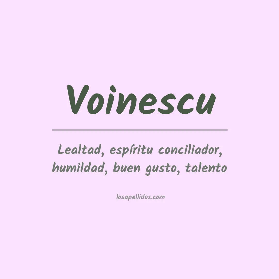 Apellido Voinescu
