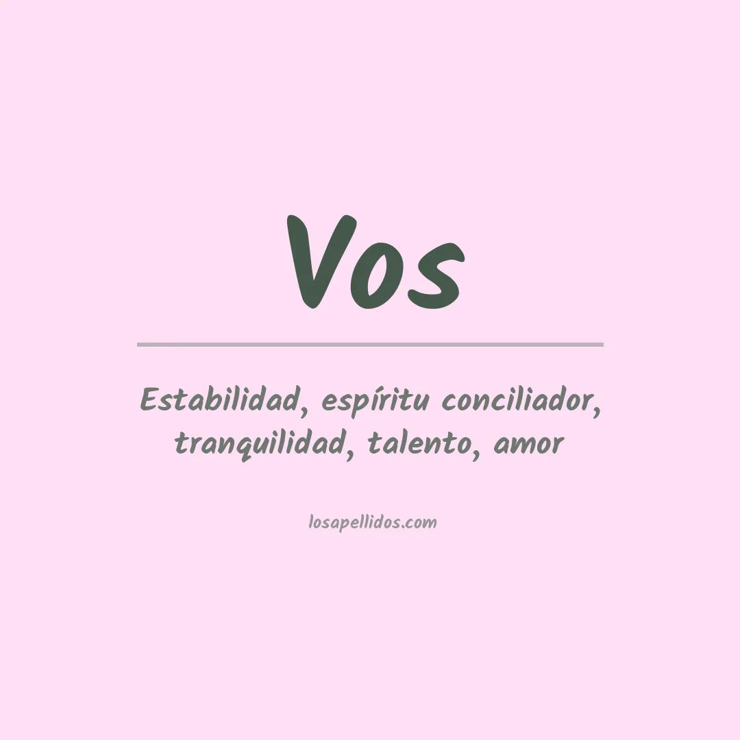 Apellido Vos