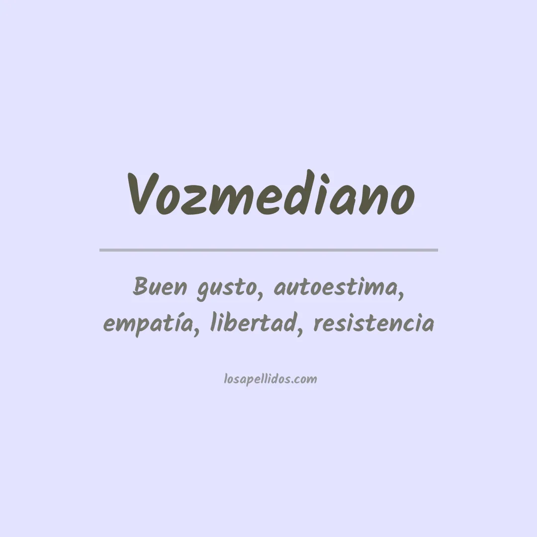 Apellido Vozmediano