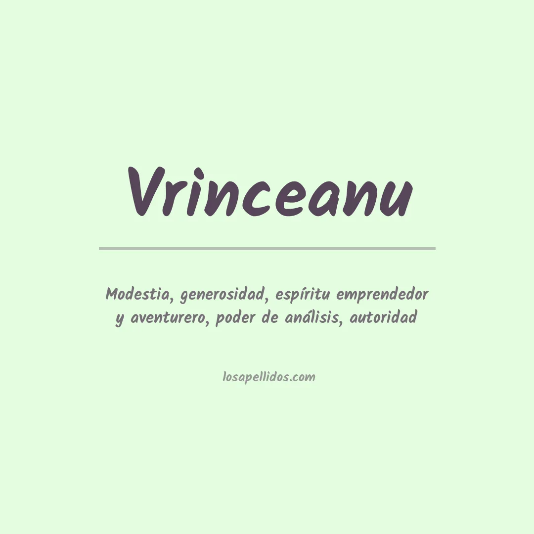 Apellido Vrinceanu