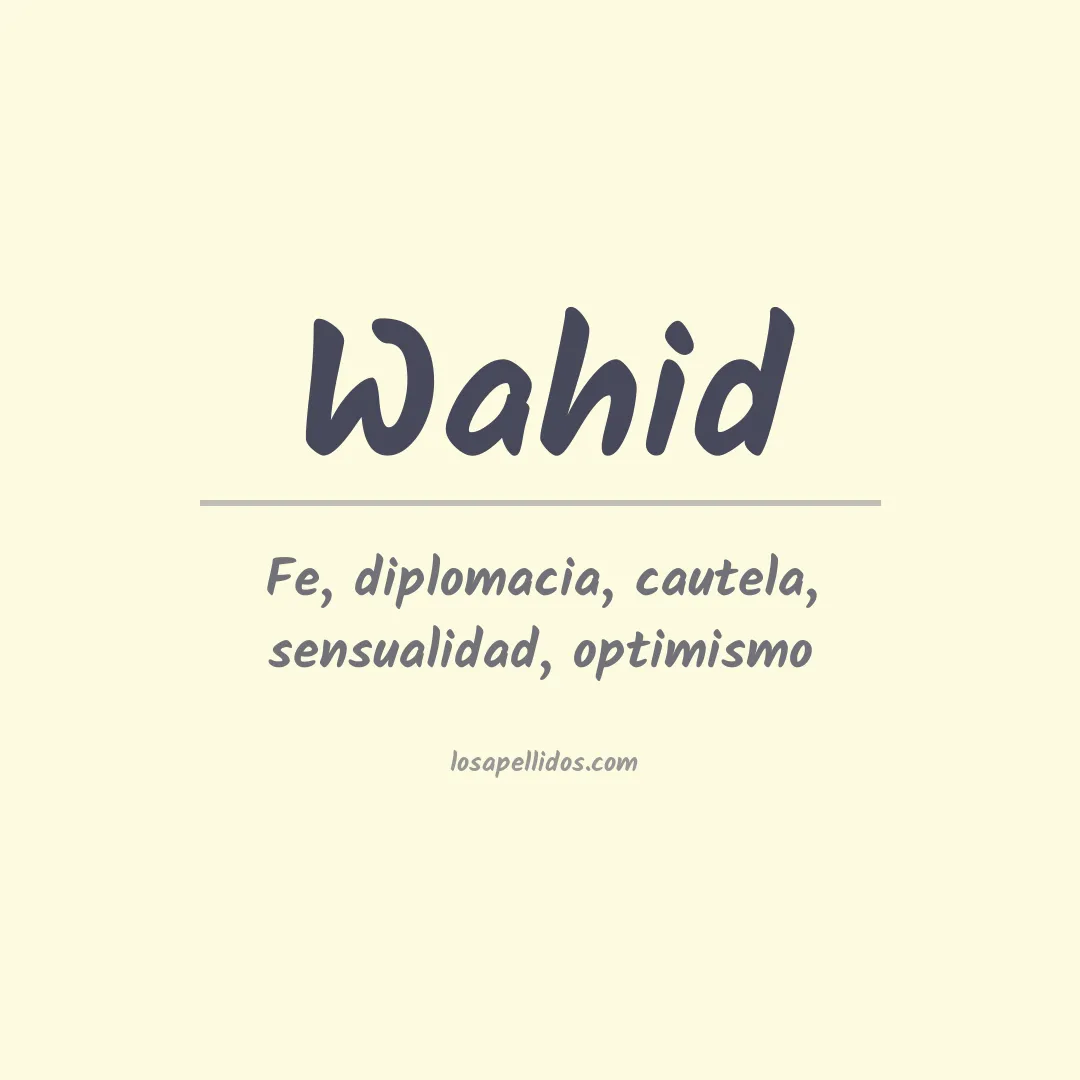 Apellido Wahid