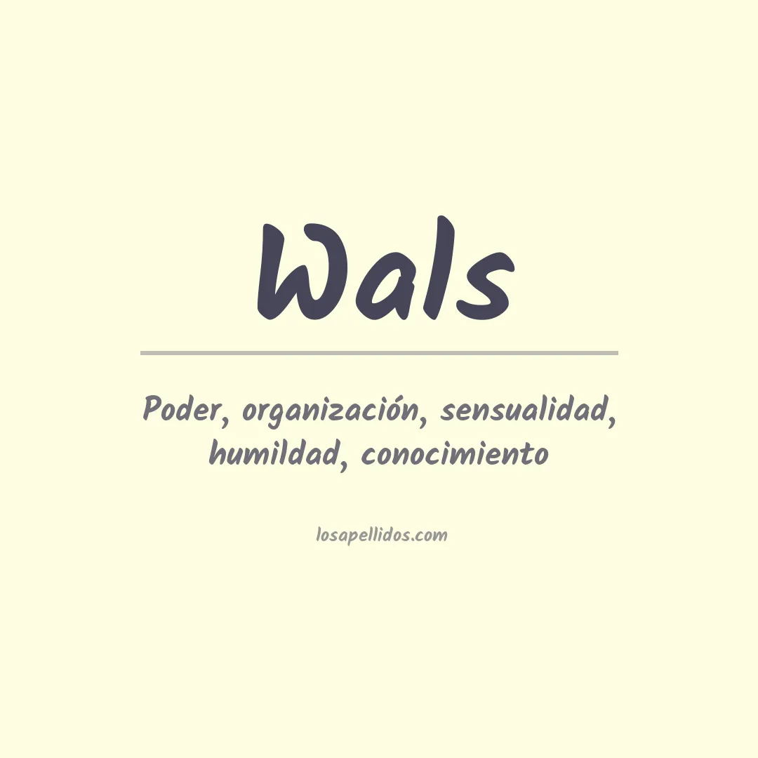Apellido Wals