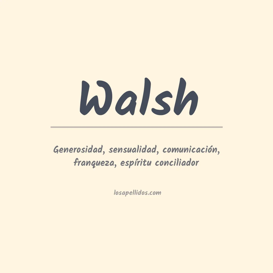 Apellido Walsh