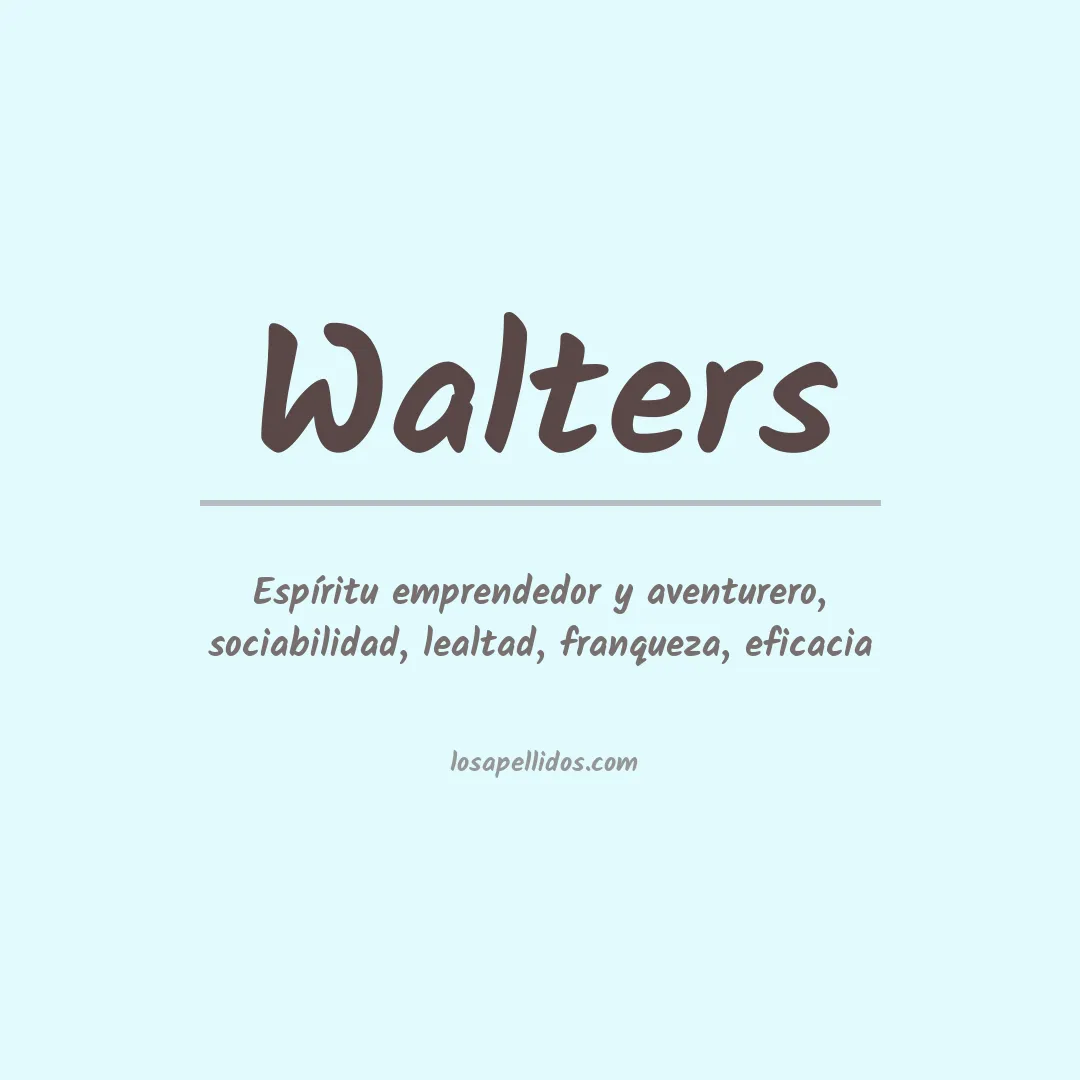 Apellido Walters