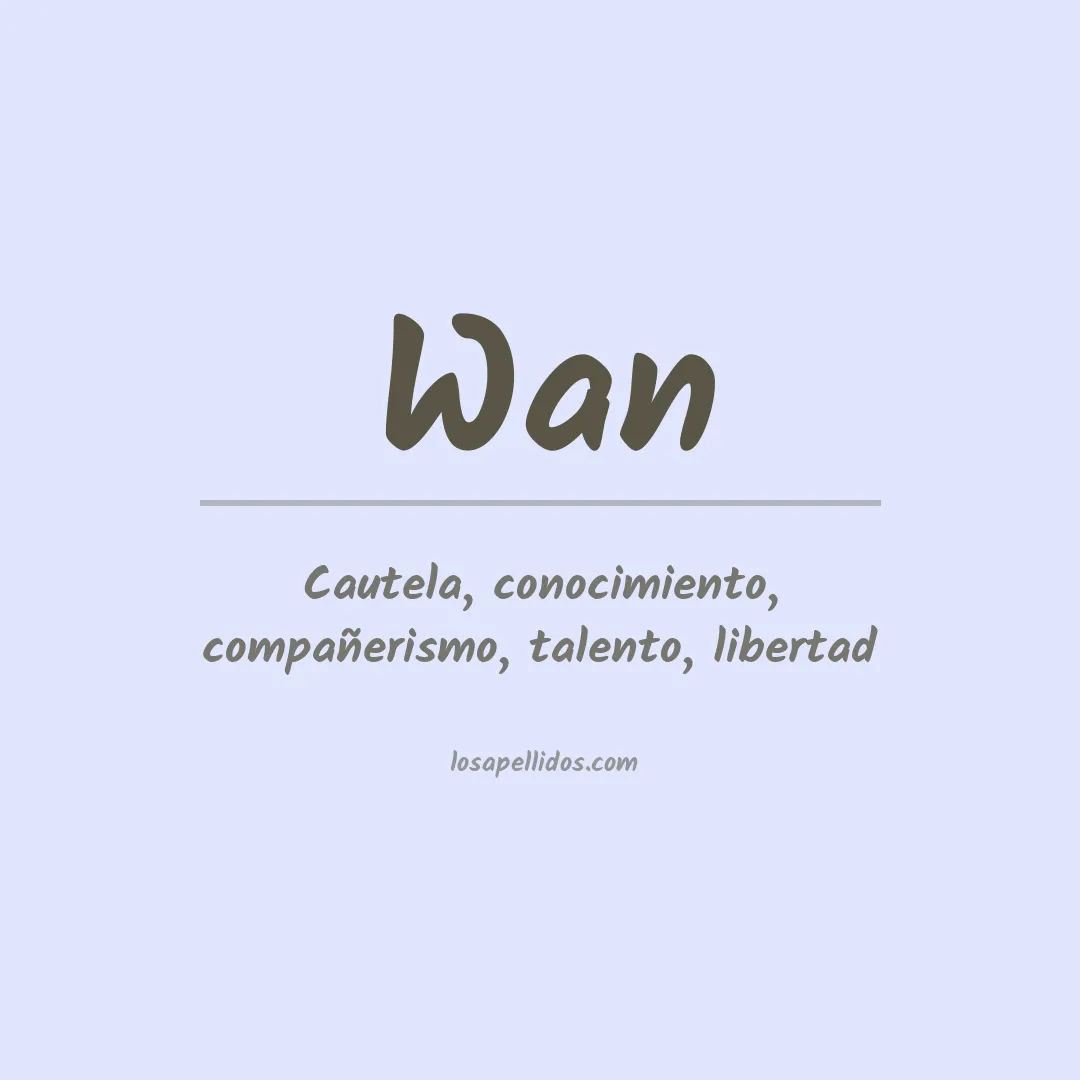 Apellido Wan