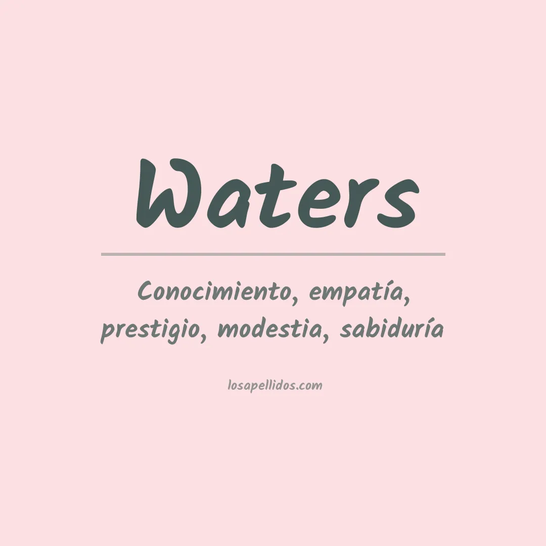 Apellido Waters