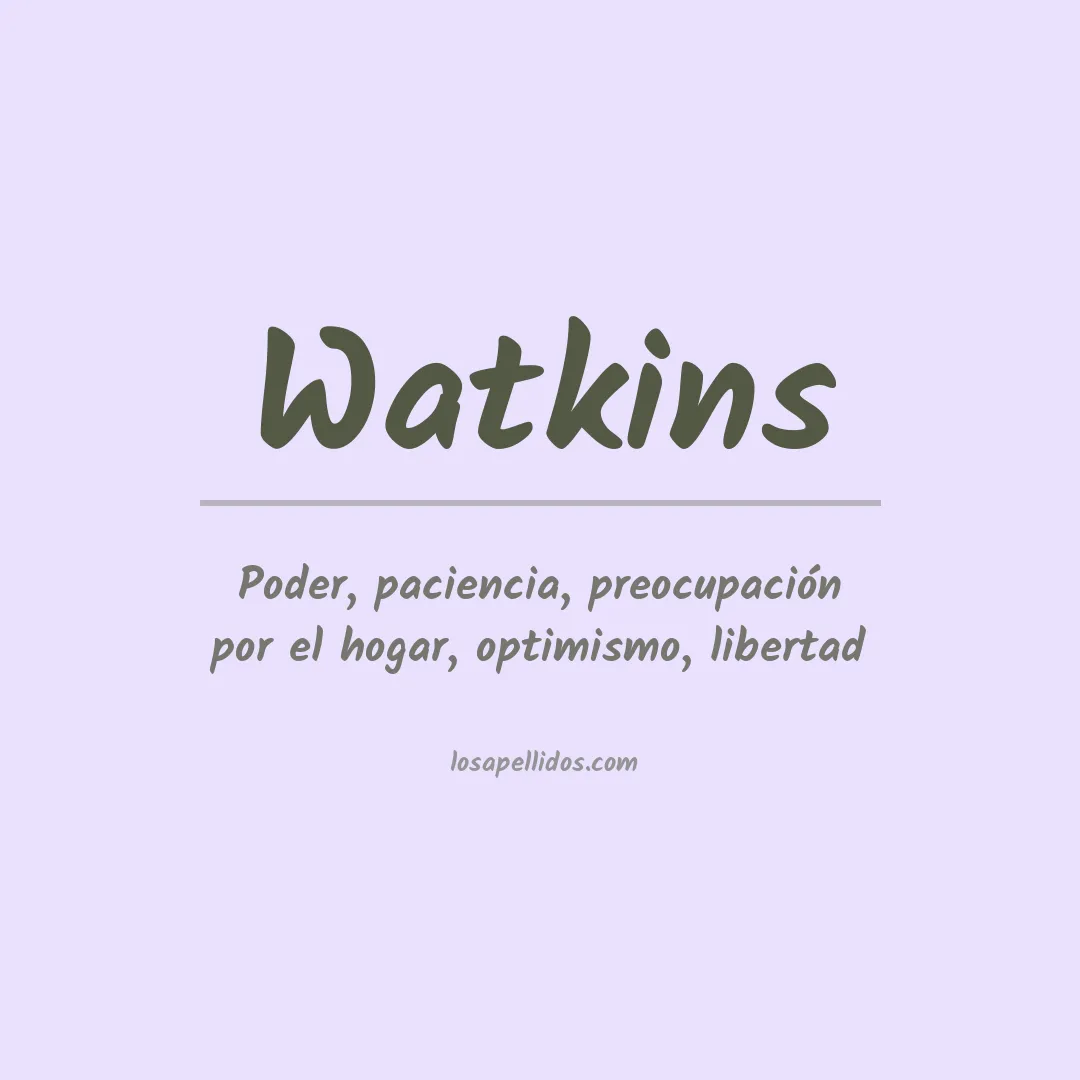 Apellido Watkins