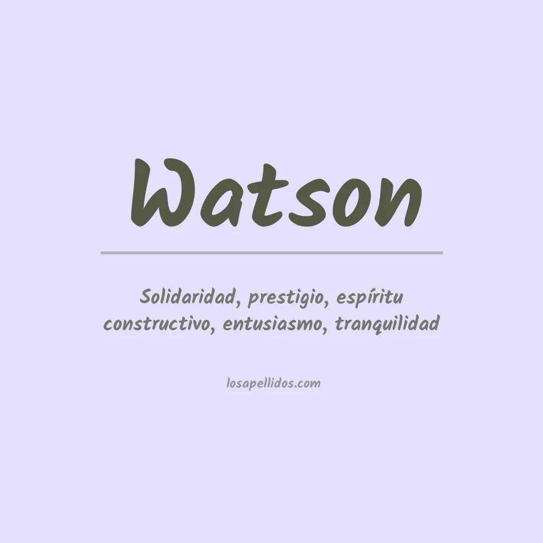 Apellido Watson