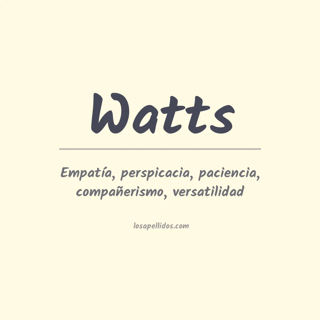 Apellido Watts