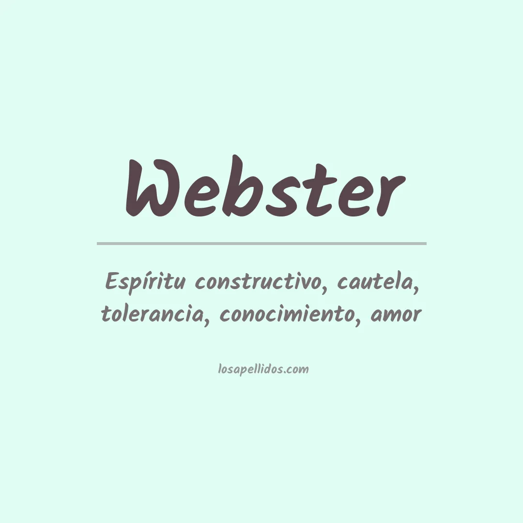 Apellido Webster