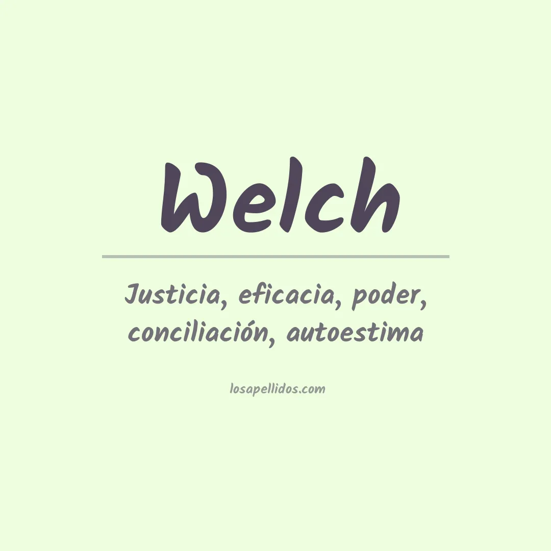 Apellido Welch
