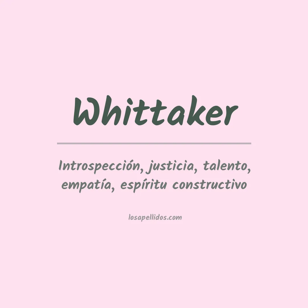 Apellido Whittaker