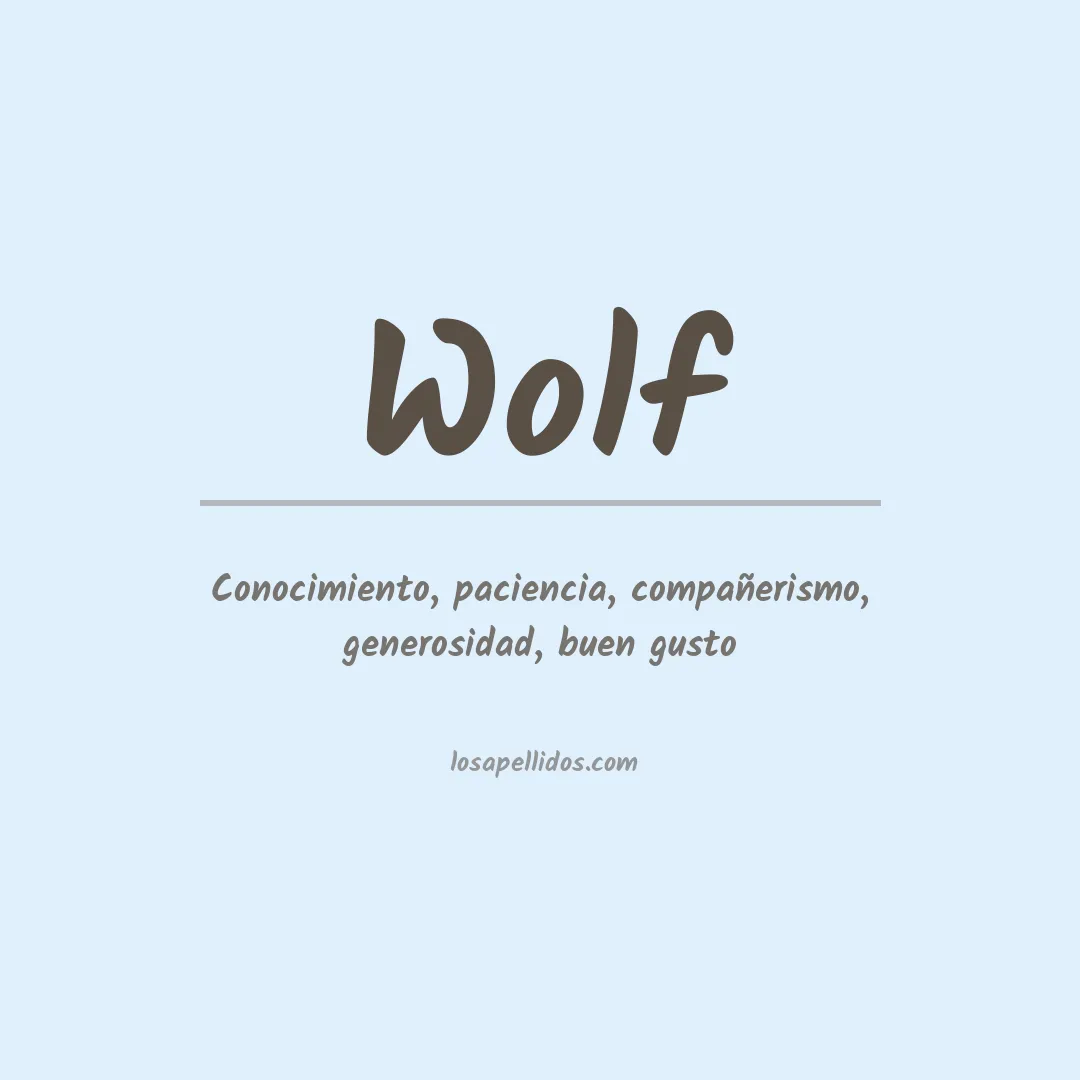 Apellido Wolf