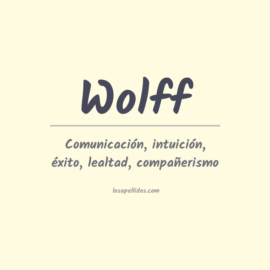 Apellido Wolff